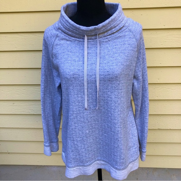 T by Talbots Funnel Neck Gray Top, Size M - Picture 1 of 12